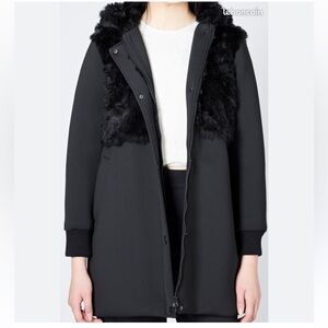 🎈Bimba Y Lola Fur Black Long Coat Sz S